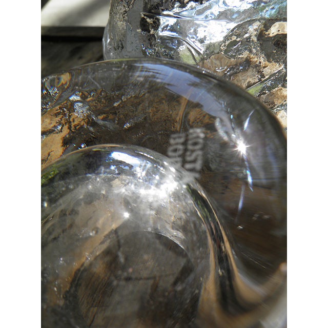 Vintage 1970s Kosta Boda Crystal Snowball Candle Holders Set of 2 For Sale In Wichita - Image 6 of 6