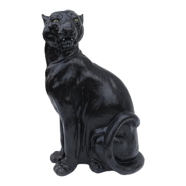 Vintage black panther ブラックパンサー セラミック 置物
