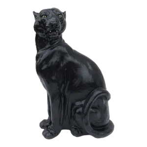 Vintage Large Black Panther Plaster Statue