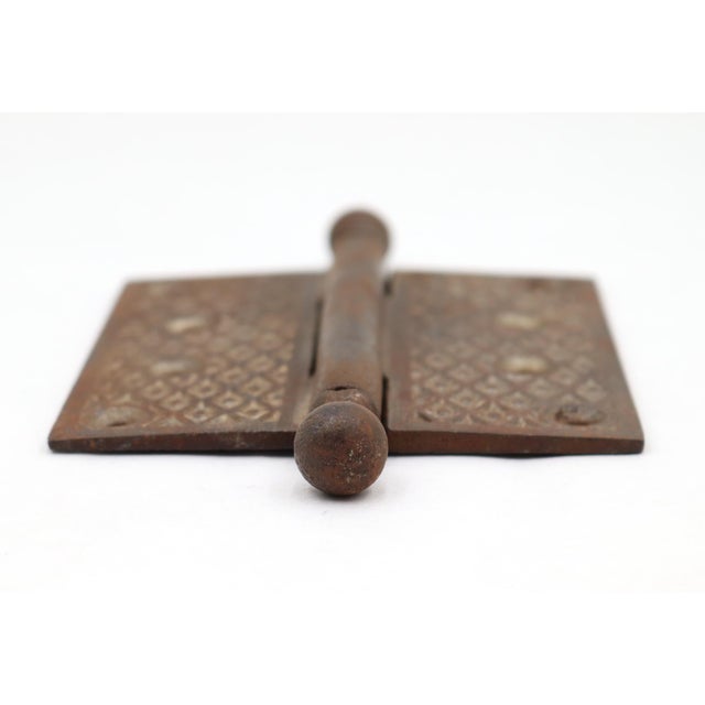 Traditional Antique Eastlake 4 X 4 In. Cast Iron Butt Door Hinge For Sale - Image 3 of 4