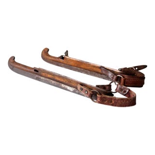 Antique J Noorman Denham Ice Skates For Sale