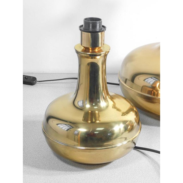 Gold Italian Table Lamp, 1970s For Sale - Image 8 of 18