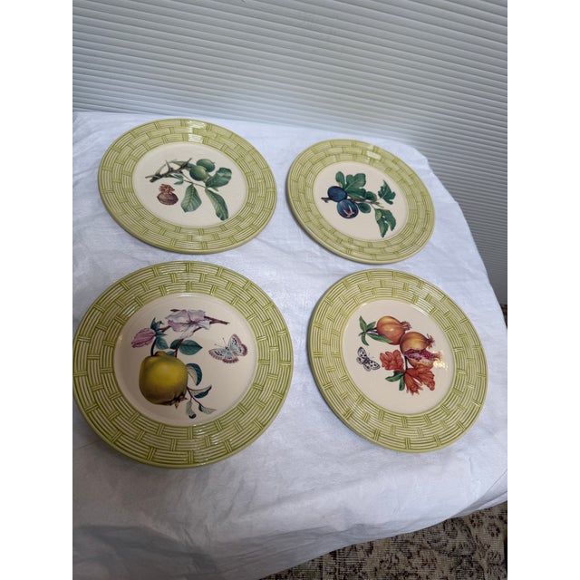 Art Nouveau Niderviller Botanique Dessert Plates, Set of Four For Sale - Image 3 of 12