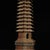 Vintage Bronze Wenchang Pagoda Statue, Thirteen-Tiered Stupa Sculpture For Sale - Image 4 of 5