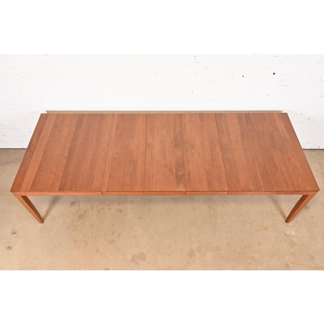 2000 - 2009 Stickley Arts & Crafts Shaker Cherry Wood Extension Dining Table, Newly Refinished For Sale - Image 5 of 12