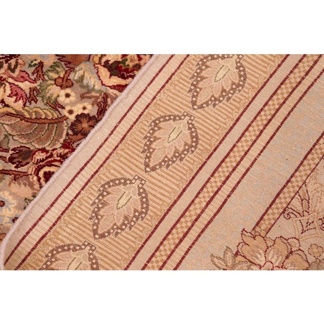 Textile Shabby Chic 1990's Pak-Persian Taupe/Gold Wool Rug - 6'1'' X 9'7'' For Sale - Image 7 of 9