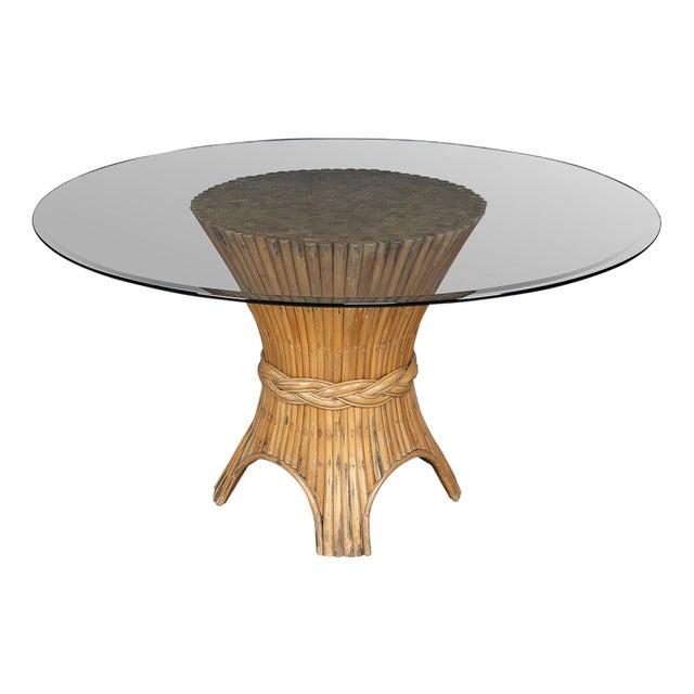 Vintage Dining Table by McGuire, 1970 For Sale