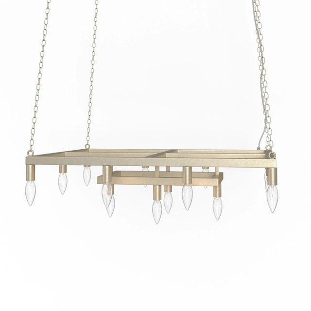 Metal Cora 14-Light Modern Linear Chandelier For Sale - Image 7 of 9
