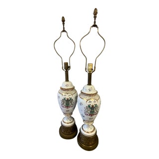 20th Century Pair of French Sanson Style Lamps For Sale