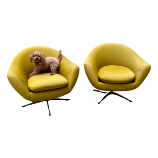 Set of Swivel Armchairs by Eric Carl Klote for Overman MFG, 1960s For Sale