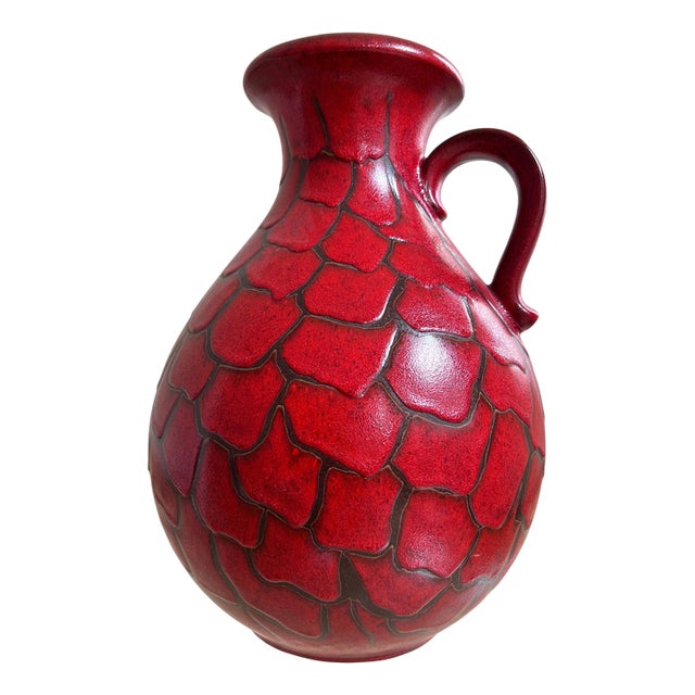 Floor Vase with Dragon Scales from Scheurich For Sale