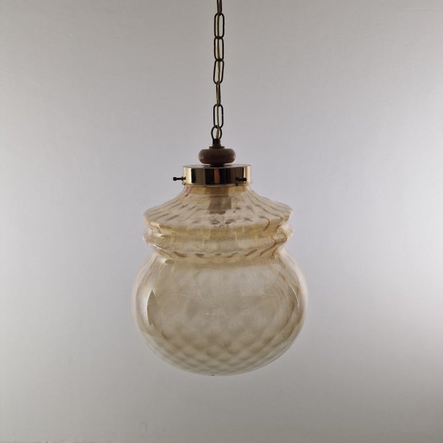 Vintage Italian Pendant Lamp attributed to Brotto, 1970s For Sale - Image 13 of 13