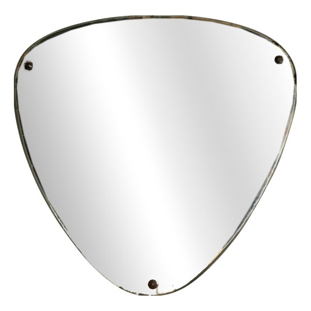 Italian Modernist Triangular Mirror, 1950s-1960s For Sale