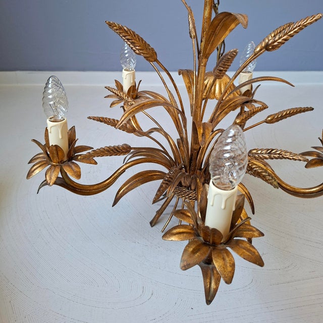 1960s Wheat Sheaf Chandelier, 1960s For Sale - Image 5 of 8
