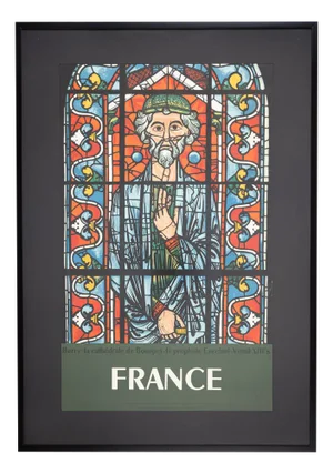 French La Cathédrale de Bourges Travel Poster from SNCF, Framed