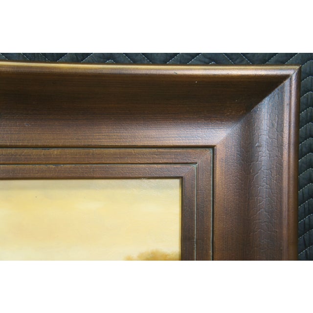 Fazzino Impressionist Pastoral Country Landscape Oil Painting on Canvas 48" For Sale - Image 10 of 12