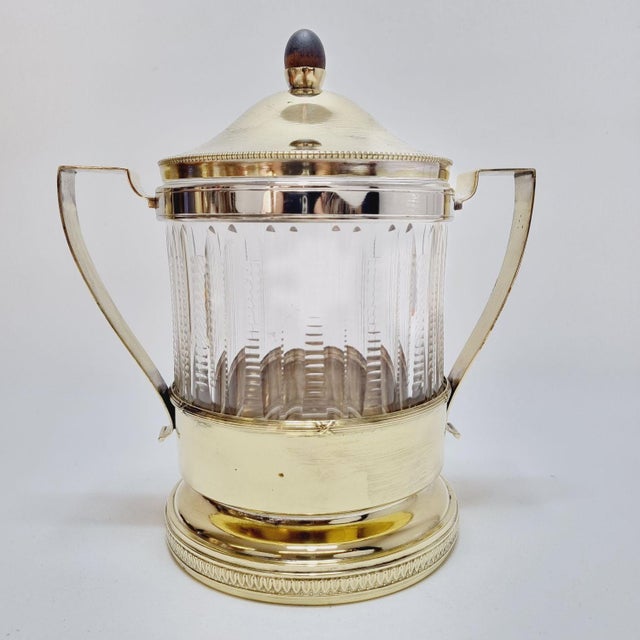 Large Art Nouveau Lidded Containers with Glass Inserts, 1890s, Set of 2 For Sale - Image 5 of 15
