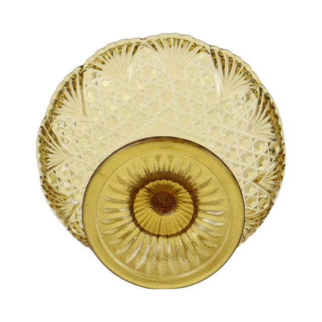 Art Deco Amber Glass Fruit Bowl For Sale - Image 9 of 14