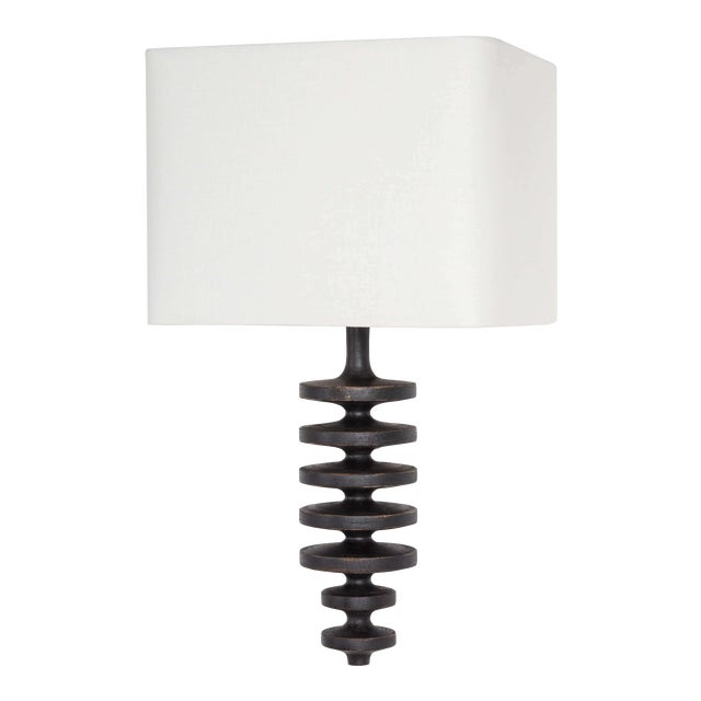 Regina Andrew Fishbone Sconce in Ebony For Sale