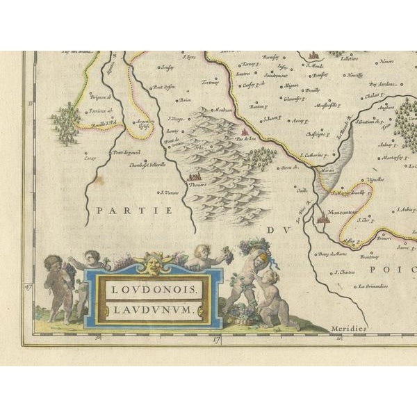 Loudun and Mirebeau Map by Blaeu For Sale - Image 4 of 8