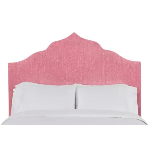 Clementine Queen Headboard, Rose Linen For Sale