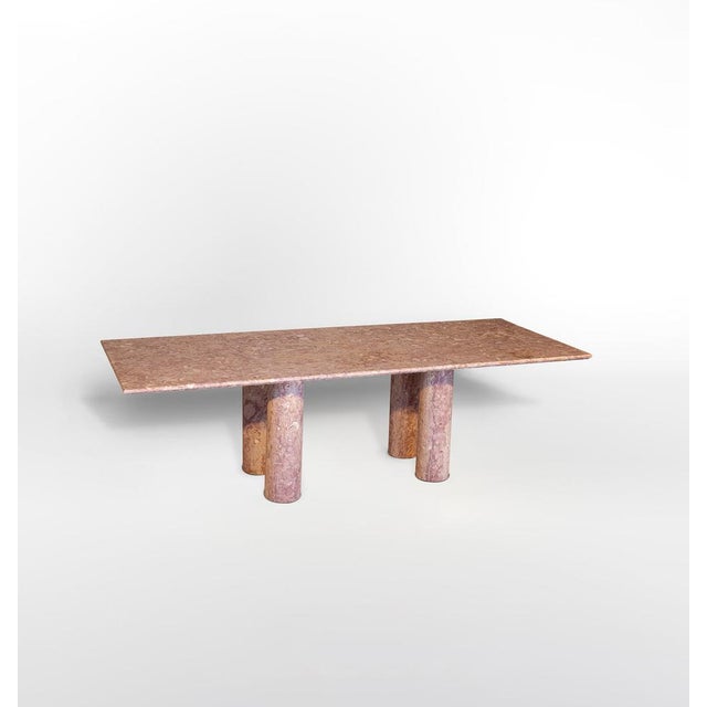 Large Rectangle Dining Table in Coral Portuguese Travertine by My Habitat Design For Sale - Image 10 of 10