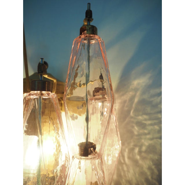 Vintage Italian Poliedri Pink Glass Wall Sconces, 1990, Set of 2 For Sale - Image 11 of 13