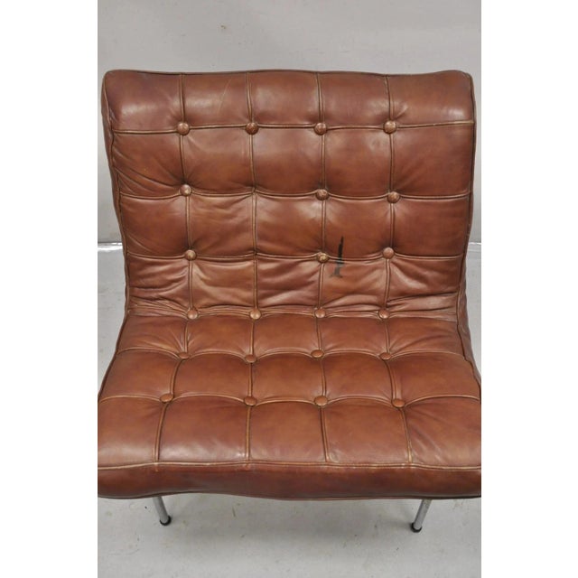 Mid-Century Modern "New York" Brown Leather Lounge Chair by Katavolos Littell Kelley for Laverne For Sale - Image 3 of 12