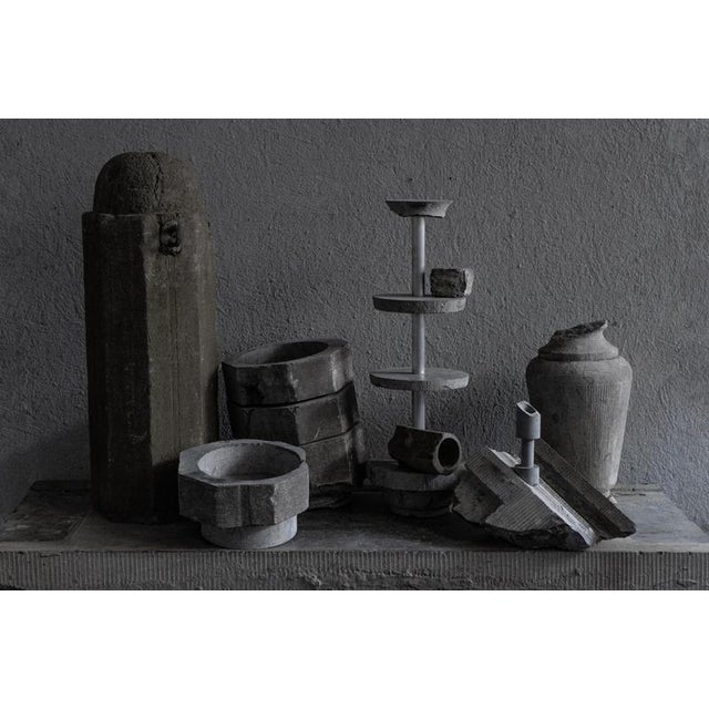 Architectural Remnant Bluestone Abra Candleholder by Studio Do For Sale - Image 6 of 8