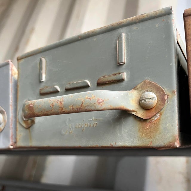 1940s Industrial Machinist Steel Parts Box Shelf From Equipto For Sale - Image 10 of 13