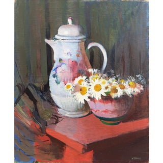 'Still Life With Daisies' by Victor Isbrand, Paris Post Impressionist, Benezit For Sale