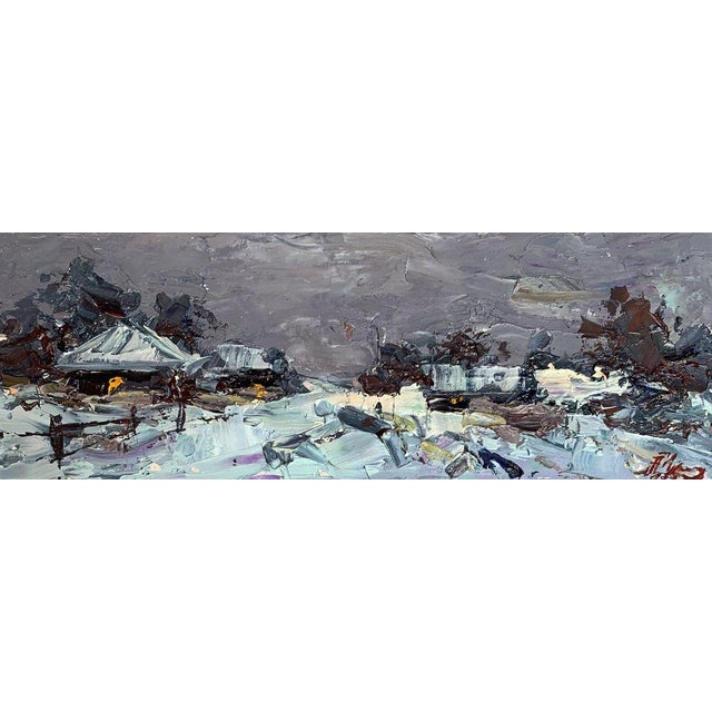 Oil Painting Winter and Evening Alexander Cherednichenko For Sale