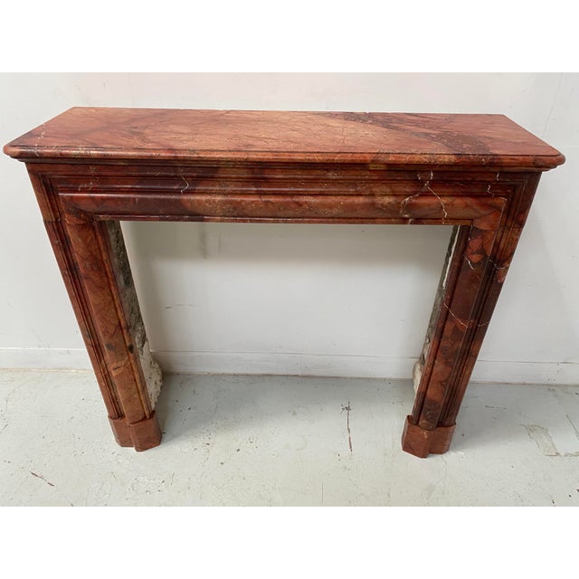 Louis Philippe Fireplace in Red Breccia Marble, 19th Century For Sale - Image 11 of 13