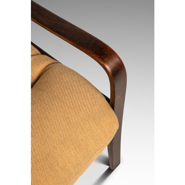 Mid-Century Danish Modern Bentwood Lounge Chair in Rosewood & Original Fabric by Fredrik A. Kayser for Vatne Møbler, Denmark, C. 1970's For Sale - Image 16 of 18