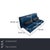 Blue Leather Quint Two-Seater Sofa Bed with Manual Function from Brühl For Sale - Image 9 of 9