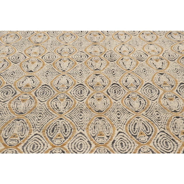 Not Yet Made - Made To Order Rug & Kilim’s Moroccan Style Rug in Cream White and Gold Geometric Patterns - 5x8 For Sale - Image 5 of 7