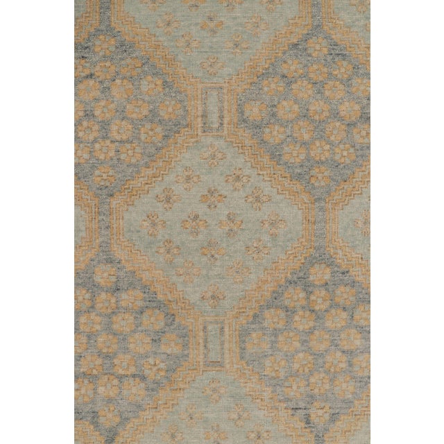 Rug & Kilim’s Persian Afshar-Inspired Distressed Rug, Geometric Patterns in Blue For Sale In New York - Image 6 of 10