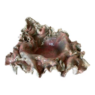 1980's Miriam Koskey Sculptural Art Pottery Bowl For Sale