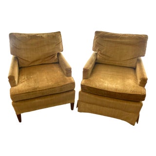 Mid-Century Modern Henredon Mustard Club Chairs - a Pair For Sale