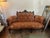 Wood Ornate Antique Victorian - Style Carved Wood Sette and Two Matching Chairs For Sale - Image 7 of 16