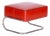Modern Tubular Stool in Red Leather and Chrome-Plated Steel from Slezák, 1930s For Sale