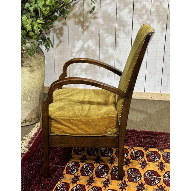 Vintage English Bridge Chair in Beechwood, 1950s For Sale - Image 9 of 12