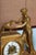 19th Century 19th Century French Empire Japy Freres Lady and Dog Gilt Bronze Marble Clock With Garnitures Signed - 3 Pieces Fabulous For Sale - Image 5 of 7
