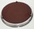 Mid-Century Crescent Formica Footed Wood Grain Tray With Silverplate Rim For Sale - Image 4 of 4