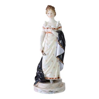 Late 19th Century Volkstedt Figure of Mary Anderson as Pauline Deschapelles in "The Lady of Lyons" For Sale