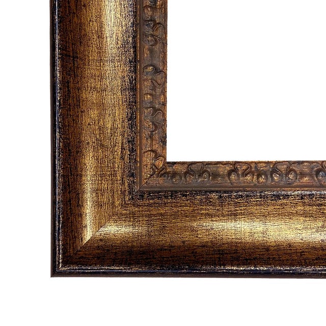 American Captain Demaresque of Gloucester Framed Canvas Print, 11x14, Distressed Black and Gold Frame For Sale - Image 3 of 4