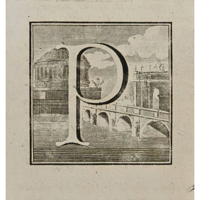 Letter of the Alphabet P, from the series "Antiquities of Herculaneum", is an etching on paper realized by Luigi...