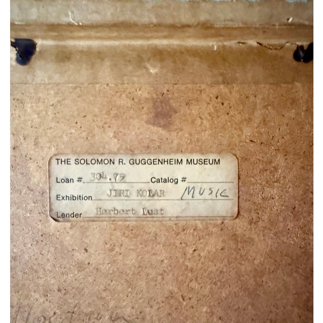 Contemporary Jiri Kolar, Original Guggenheim Museum Exhibited Jiri Kolar Collage Art Abstract Music Notes, c.1960's-1970's For Sale - Image 3 of 12