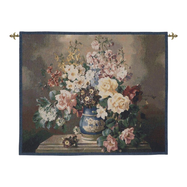 Summer Bouquet Loom Woven Tapestry - 78 X 95 Cm (2'7" X 3'1") - Requires Rod Size 2 For Sale