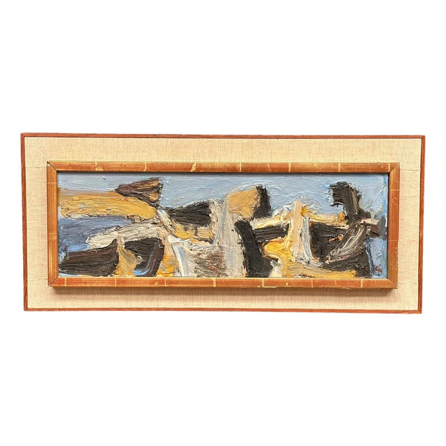 Calle Johansson, Bird Movement, 1959, Oil Painting on Panel, Framed For Sale